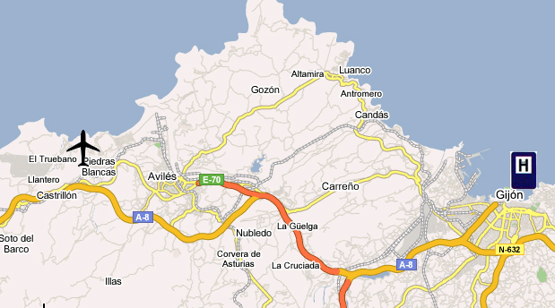 Ruta desde el aeropuerto